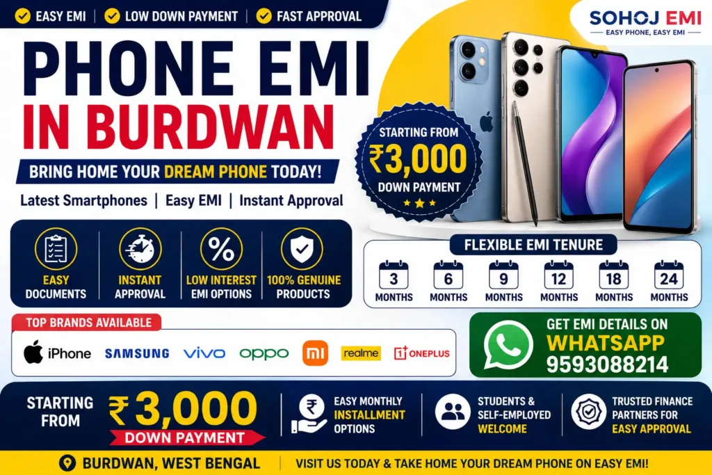 Phone EMI in Burdwan – Easy Monthly Installment Mobile Buying Guide