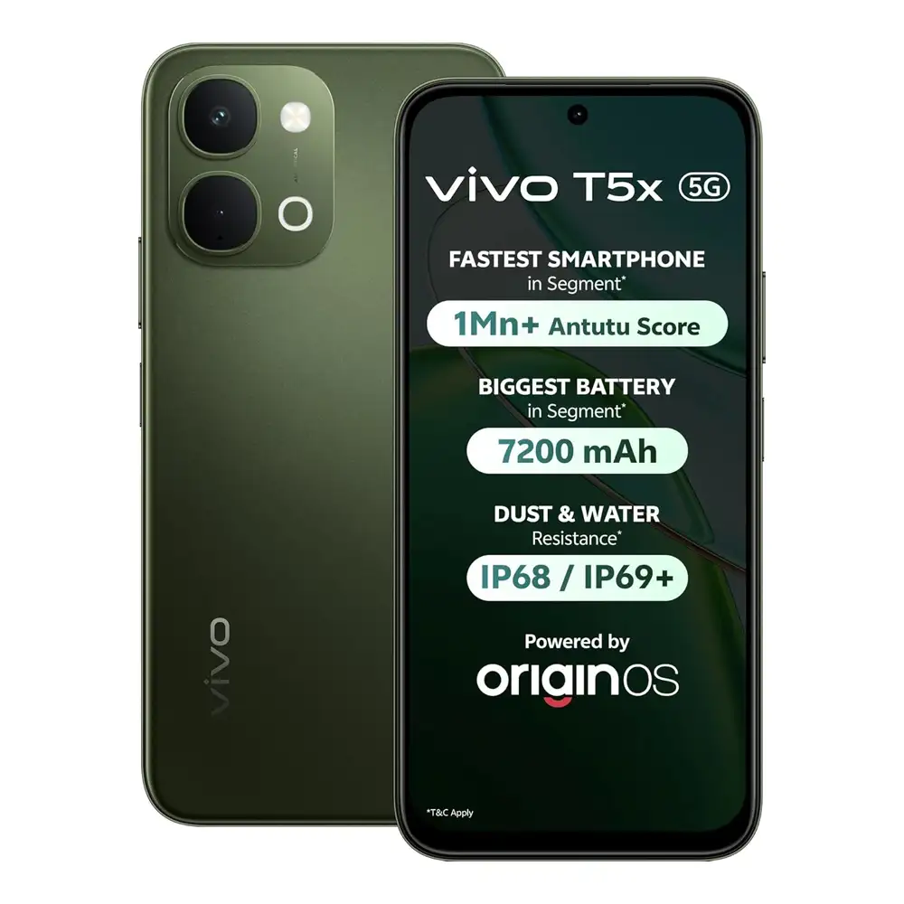 সহজ কিস্তিতে vivo T5X 5G কিনুন Bardhaman এ। 7200mAh Battery, 50MP Camera ও 120Hz Display সহ নতুন vivo smartphone এখন Sohoj EMI তে উপলব্ধ।